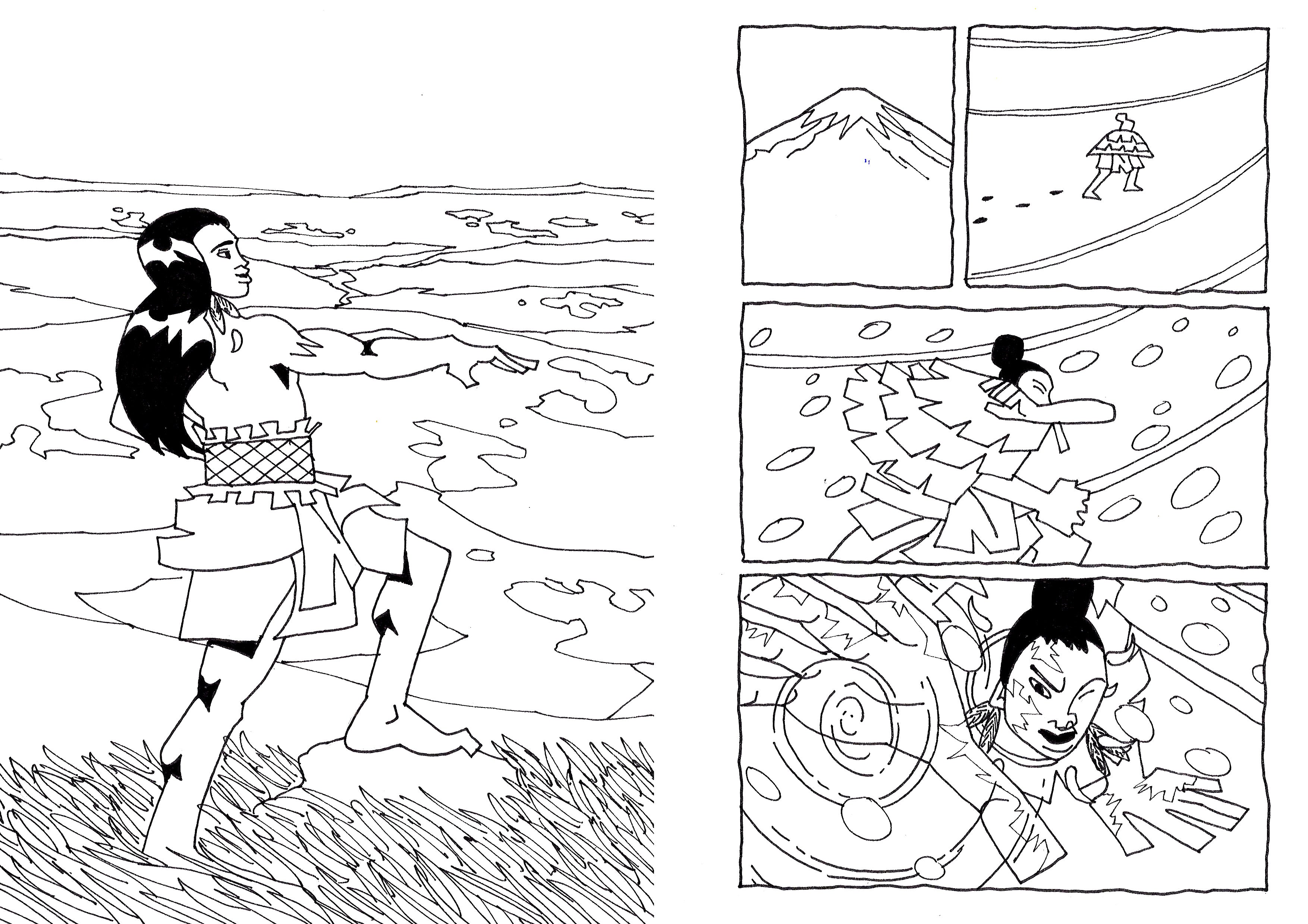 Ngātoro-i-Rangi: Ascending Tongariro Zine (short form comic) Ver. 2