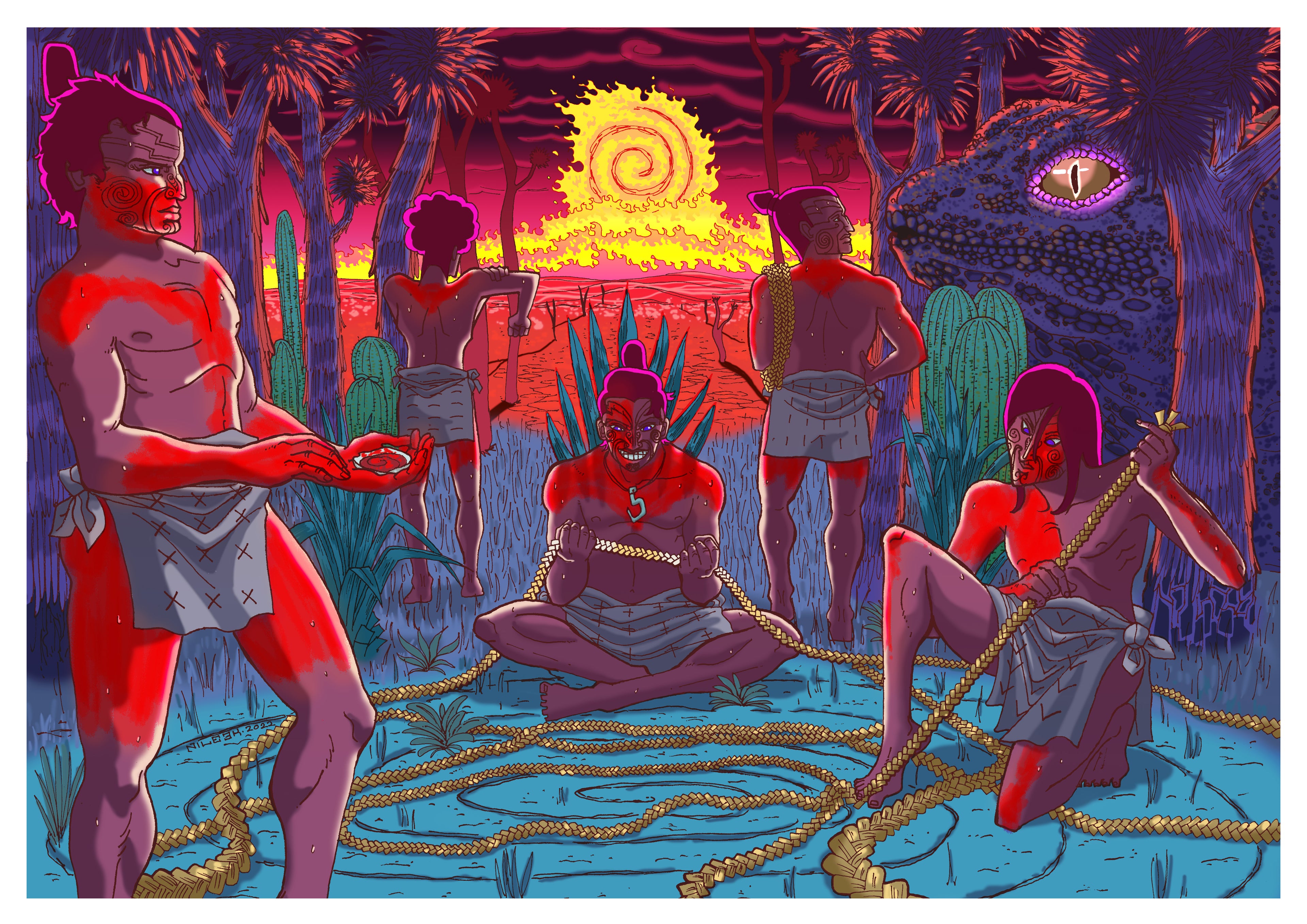 Māui's Plan to Slow the Sun A3 Print