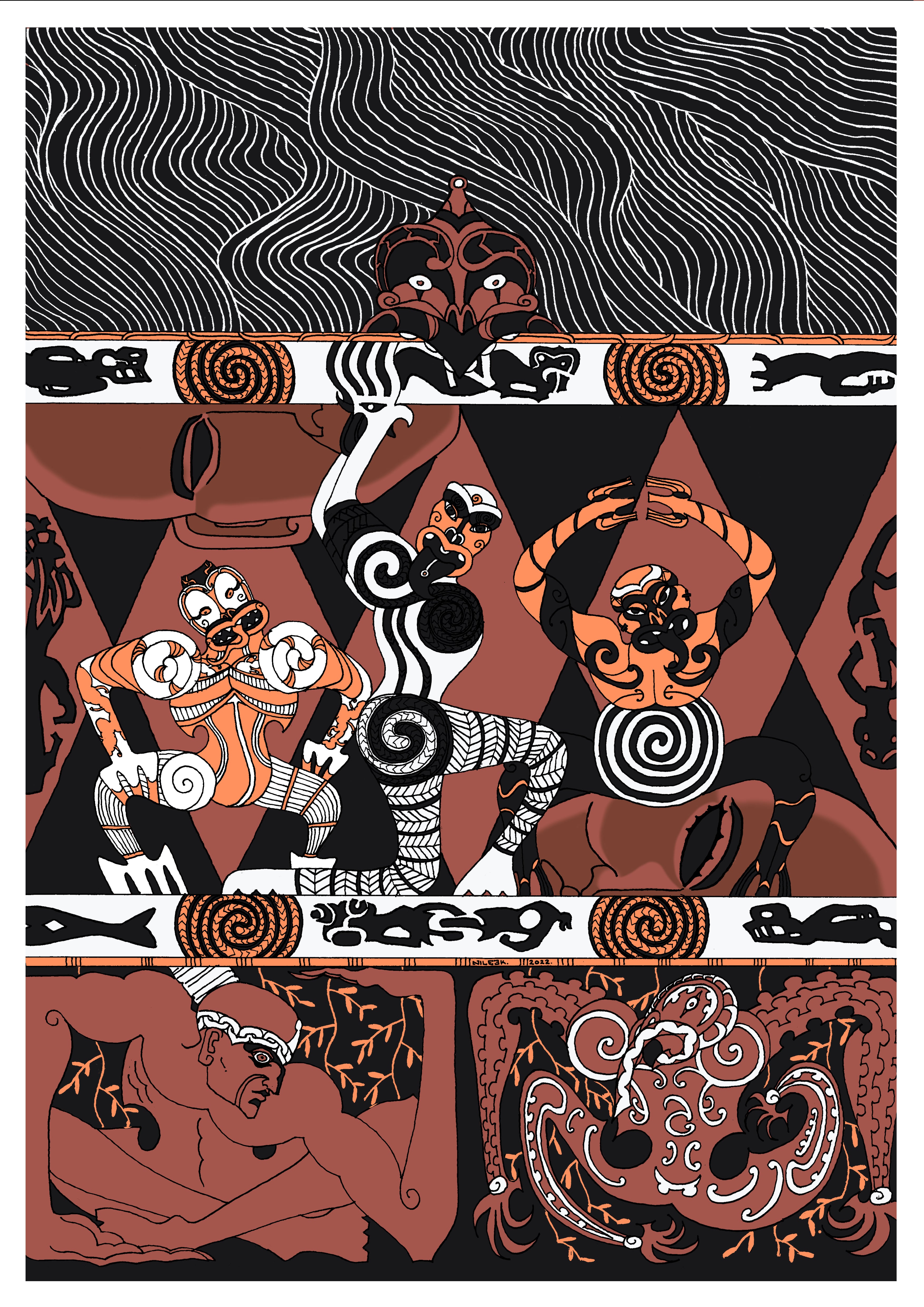 Māori Creation Story A3 Print